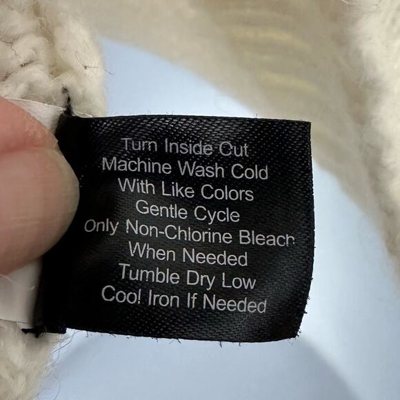 Lane Bryant Sweater Boat Neck Cable Knit Front Size 14/16 Ivory - Picture 6 of 7